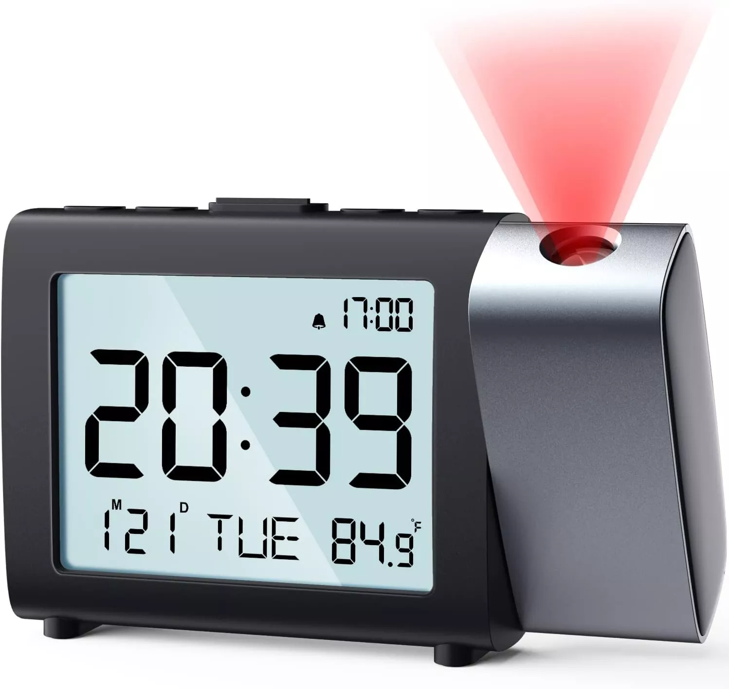LCD AAA Battery Projector Alarm Clock